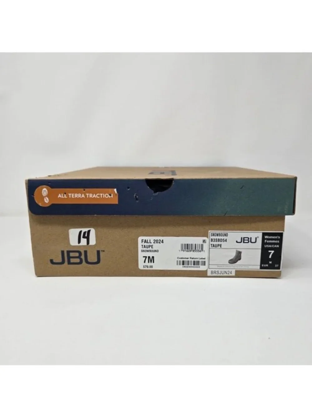 JBU by Jambu Women’s Snowbound Winter Boots Taupe Size 7 M Fleece Lined Zip